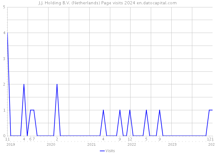 J.J. Holding B.V. (Netherlands) Page visits 2024 