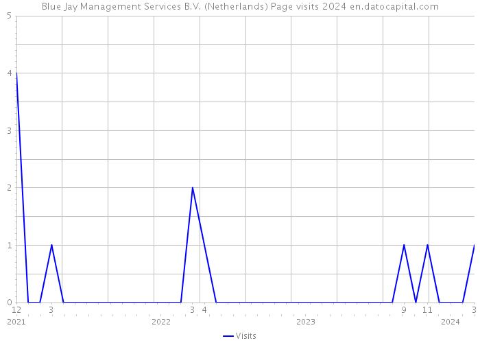Blue Jay Management Services B.V. (Netherlands) Page visits 2024 