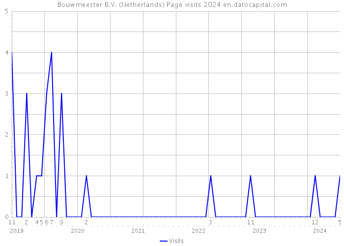 Bouwmeester B.V. (Netherlands) Page visits 2024 