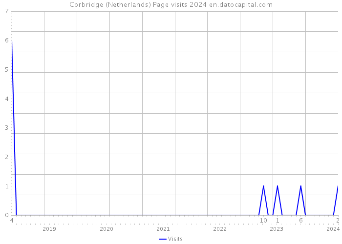 Corbridge (Netherlands) Page visits 2024 