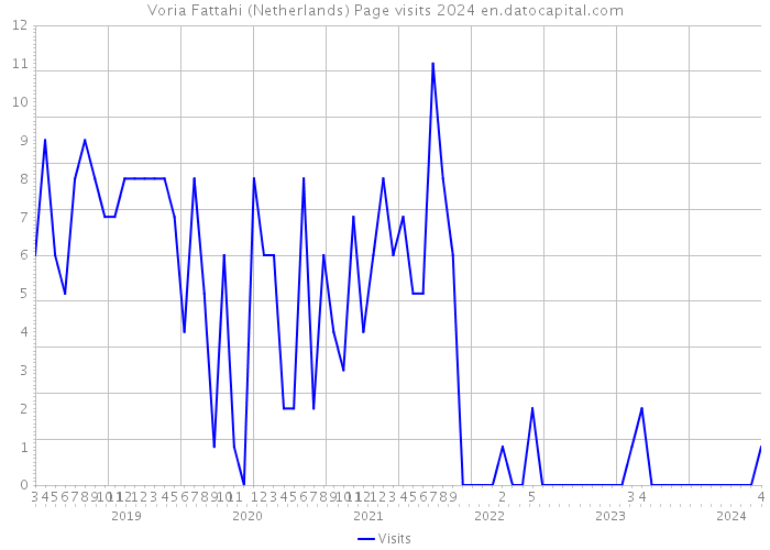Voria Fattahi (Netherlands) Page visits 2024 