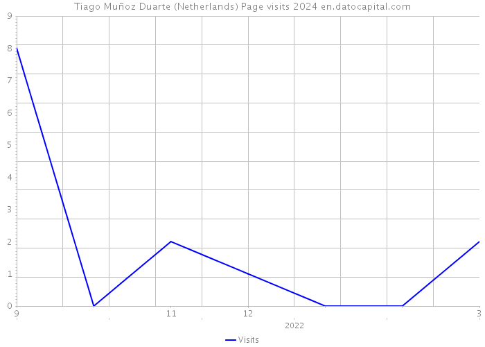 Tiago Muñoz Duarte (Netherlands) Page visits 2024 