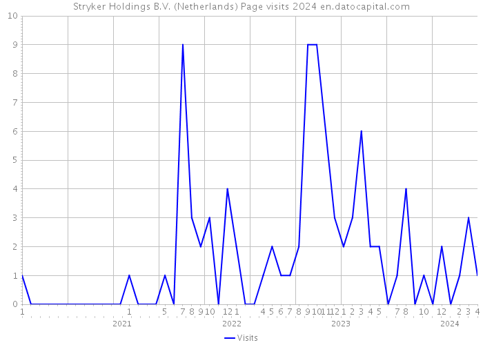 Stryker Holdings B.V. (Netherlands) Page visits 2024 