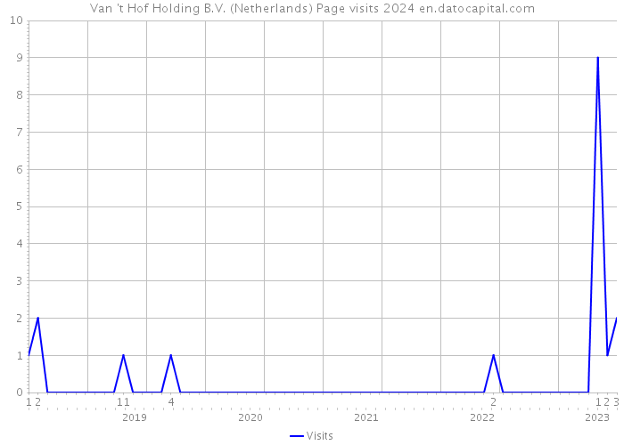 Van 't Hof Holding B.V. (Netherlands) Page visits 2024 