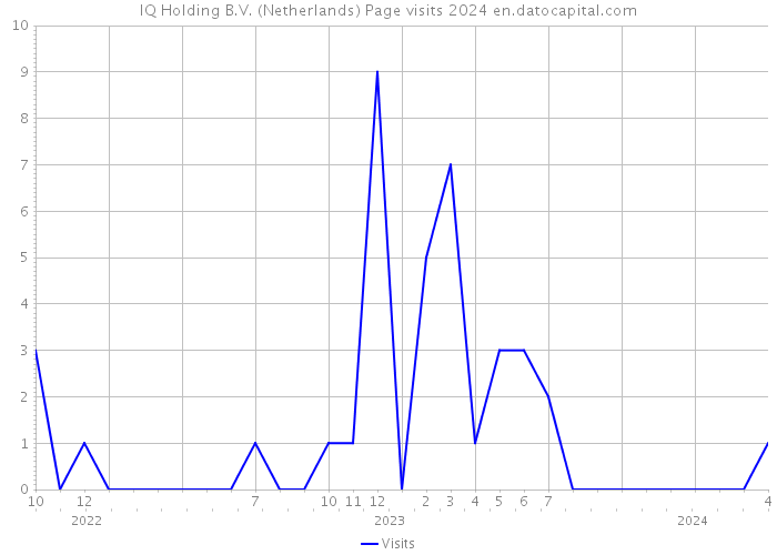 IQ Holding B.V. (Netherlands) Page visits 2024 