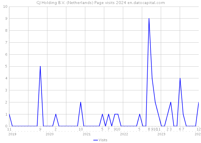 GJ Holding B.V. (Netherlands) Page visits 2024 