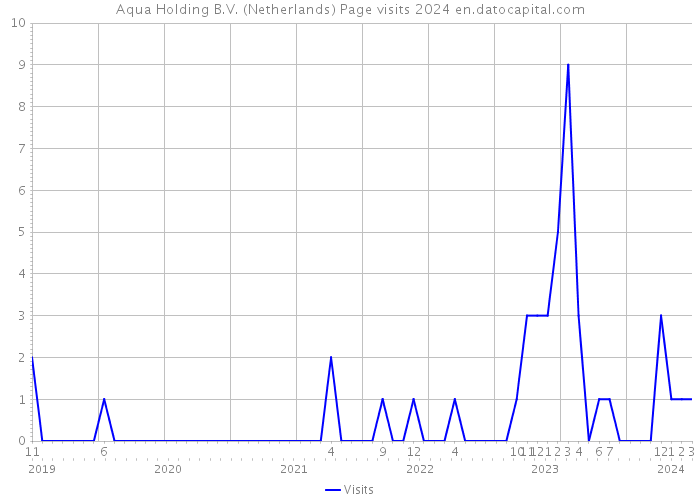 Aqua Holding B.V. (Netherlands) Page visits 2024 