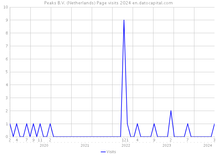Peaks B.V. (Netherlands) Page visits 2024 