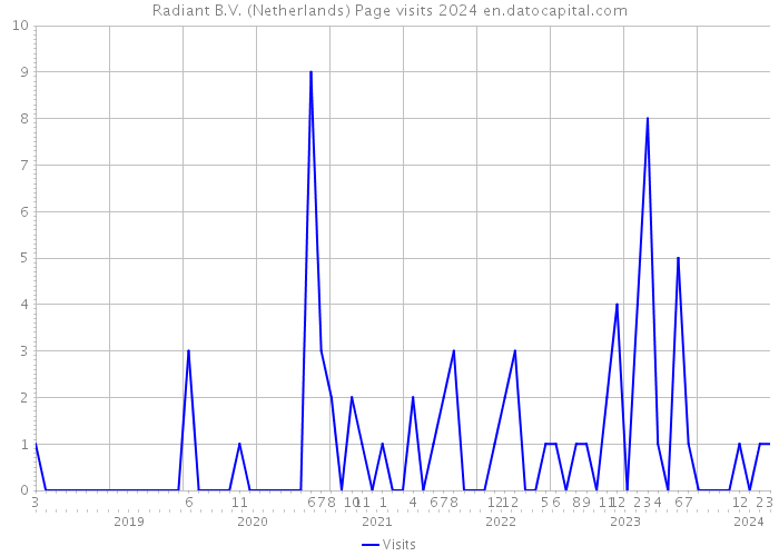 Radiant B.V. (Netherlands) Page visits 2024 