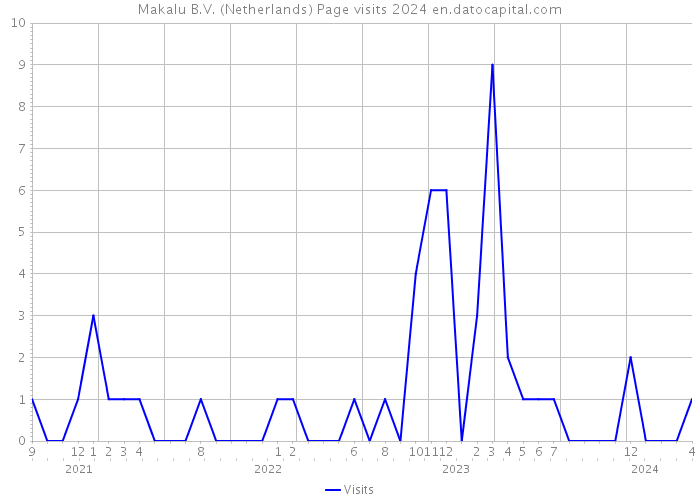Makalu B.V. (Netherlands) Page visits 2024 