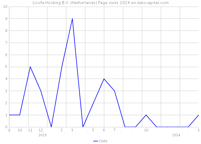 Licofa Holding B.V. (Netherlands) Page visits 2024 
