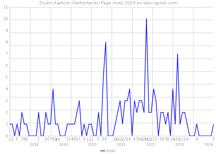 Zoubir Karkich (Netherlands) Page visits 2024 