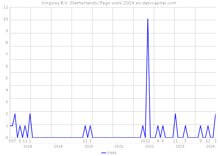 Kingsley B.V. (Netherlands) Page visits 2024 