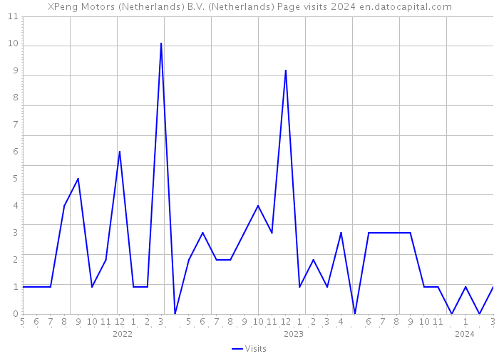 XPeng Motors (Netherlands) B.V. (Netherlands) Page visits 2024 