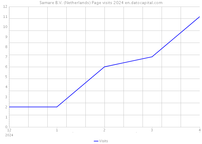 Samare B.V. (Netherlands) Page visits 2024 