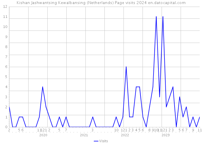 Kishan Jashwantsing Kewalbansing (Netherlands) Page visits 2024 