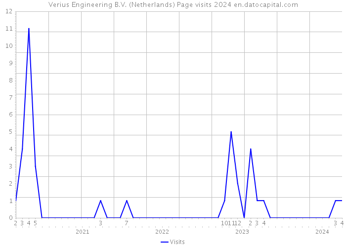 Verius Engineering B.V. (Netherlands) Page visits 2024 