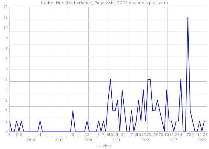 Kudret Hun (Netherlands) Page visits 2024 