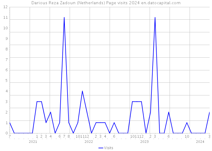Darious Reza Zadoun (Netherlands) Page visits 2024 