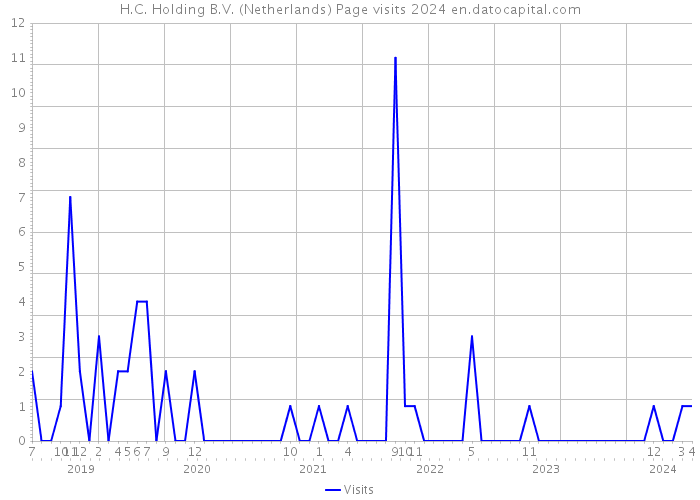 H.C. Holding B.V. (Netherlands) Page visits 2024 