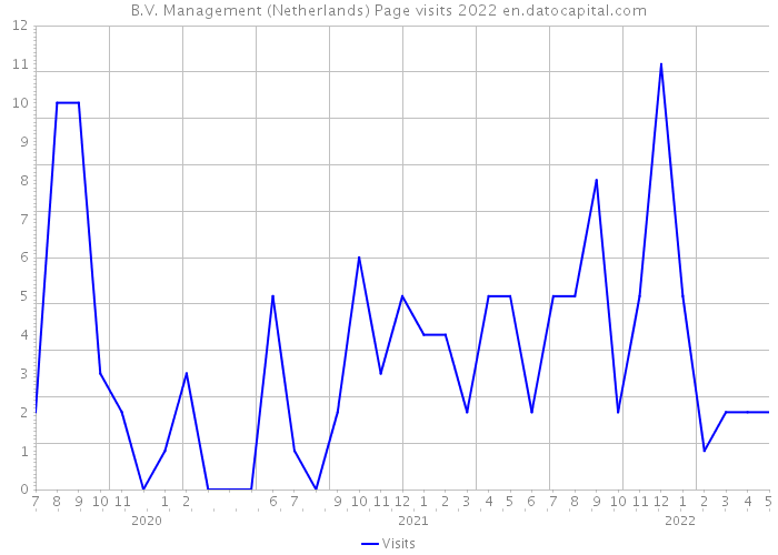B.V. Management (Netherlands) Page visits 2022 