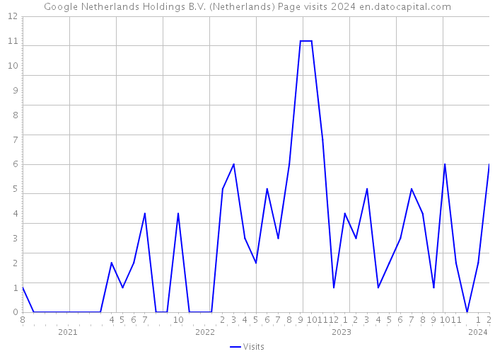 Google Netherlands Holdings B.V. (Netherlands) Page visits 2024 