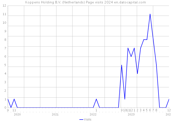 Koppens Holding B.V. (Netherlands) Page visits 2024 