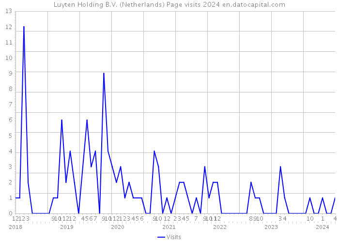 Luyten Holding B.V. (Netherlands) Page visits 2024 
