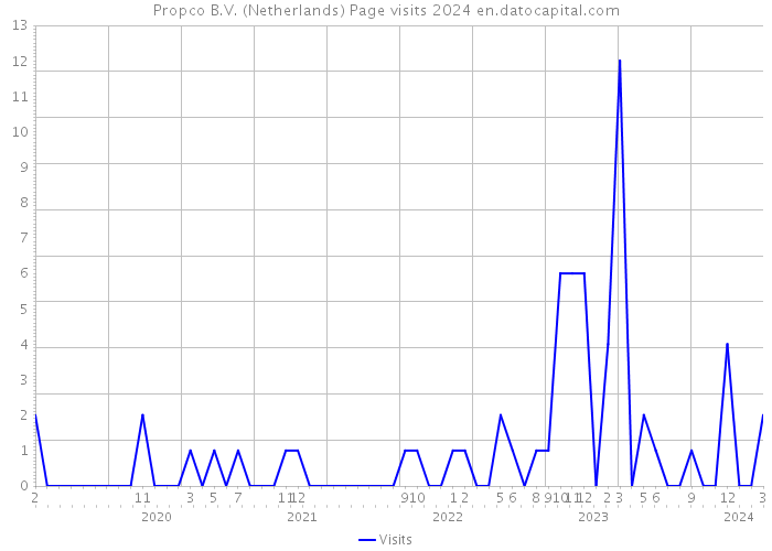 Propco B.V. (Netherlands) Page visits 2024 