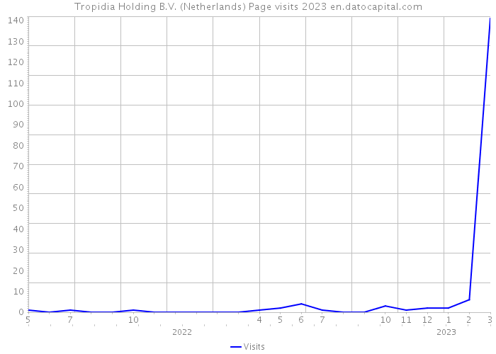 Tropidia Holding B.V. (Netherlands) Page visits 2023 