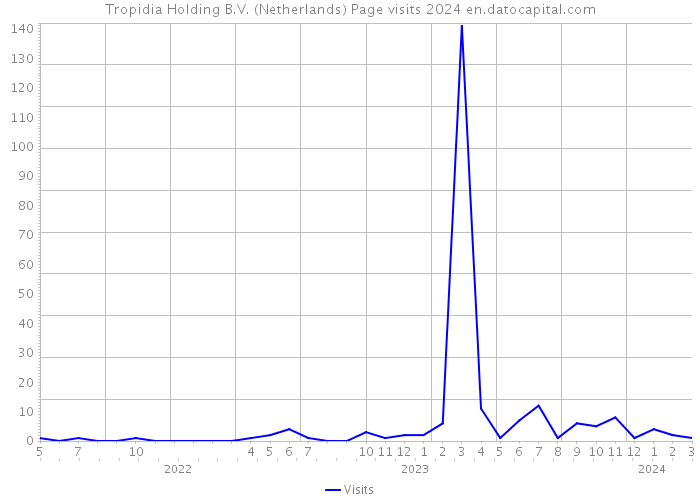 Tropidia Holding B.V. (Netherlands) Page visits 2024 