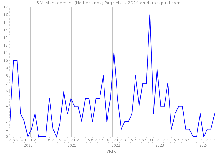 B.V. Management (Netherlands) Page visits 2024 