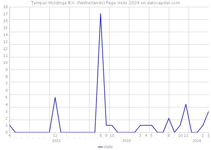 Tempur Holdings B.V. (Netherlands) Page visits 2024 