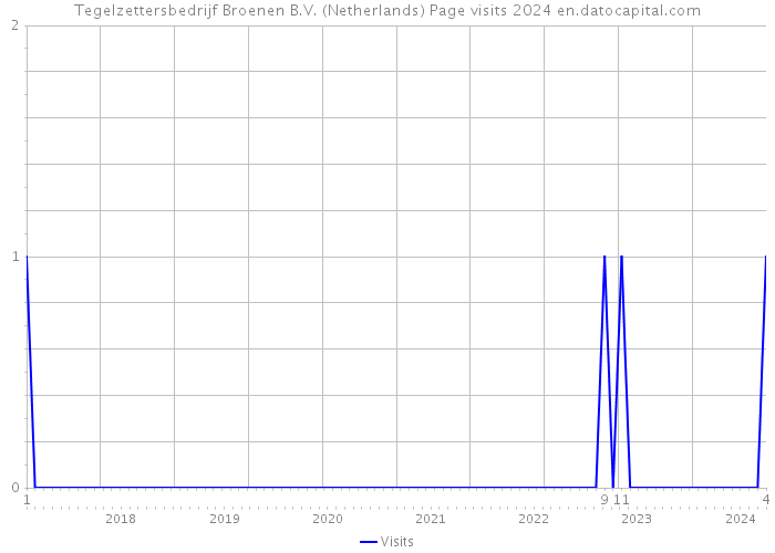 Tegelzettersbedrijf Broenen B.V. (Netherlands) Page visits 2024 
