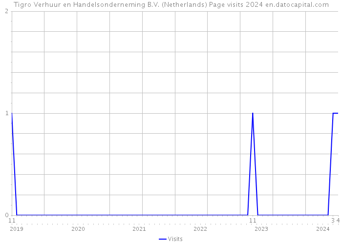 Tigro Verhuur en Handelsonderneming B.V. (Netherlands) Page visits 2024 