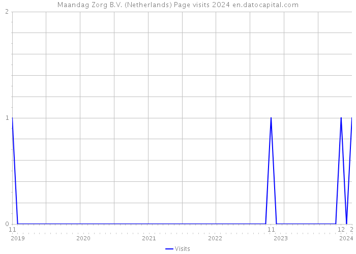 Maandag Zorg B.V. (Netherlands) Page visits 2024 