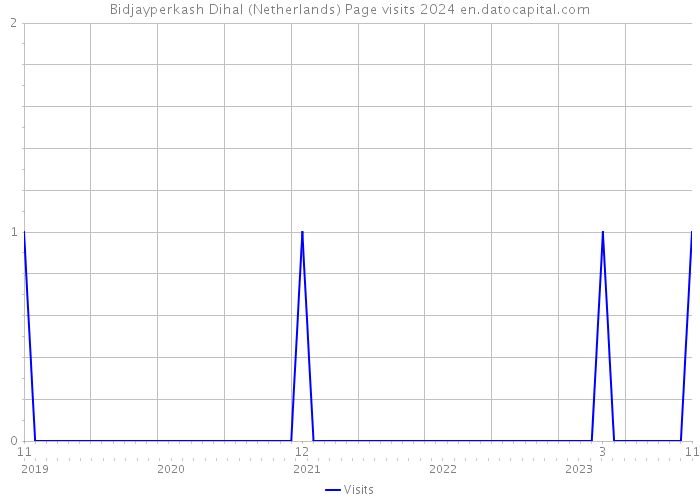 Bidjayperkash Dihal (Netherlands) Page visits 2024 