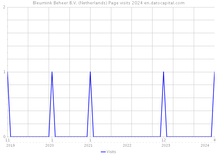 Bleumink Beheer B.V. (Netherlands) Page visits 2024 