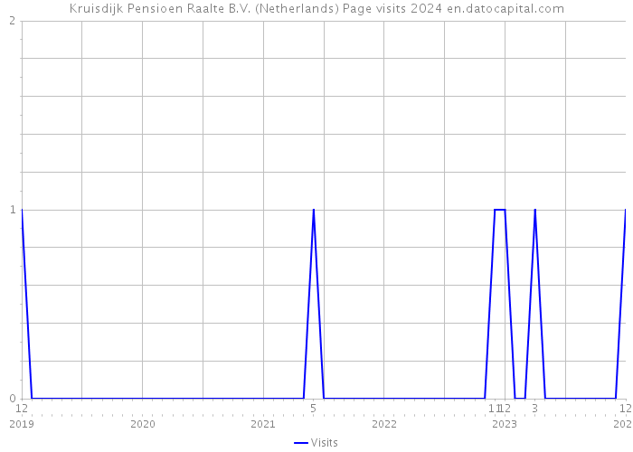 Kruisdijk Pensioen Raalte B.V. (Netherlands) Page visits 2024 