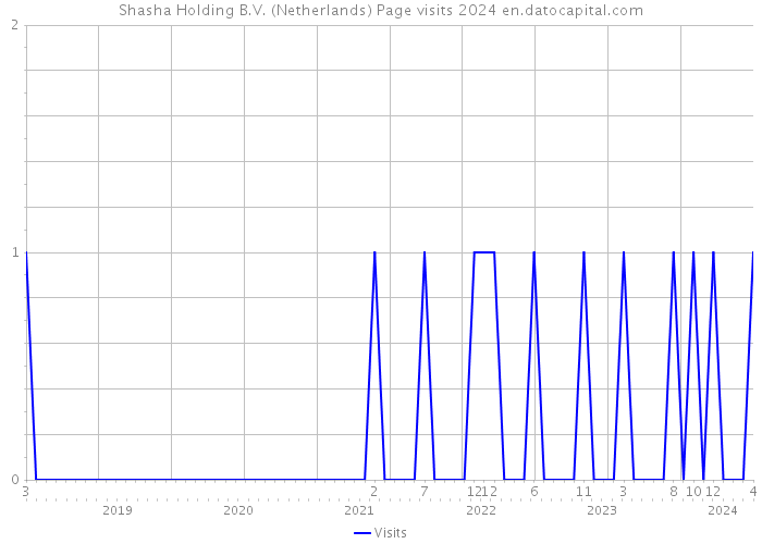 Shasha Holding B.V. (Netherlands) Page visits 2024 
