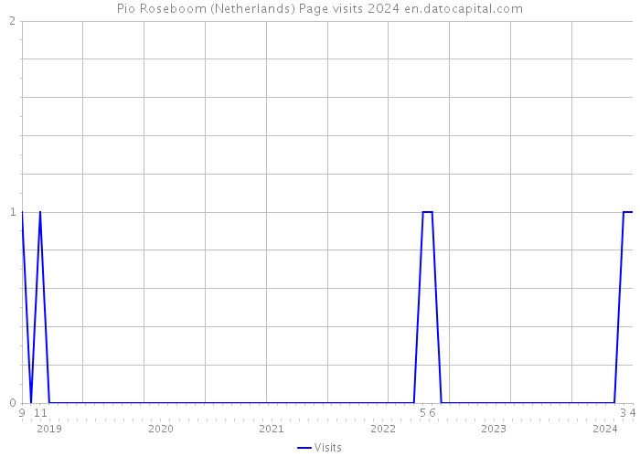 Pio Roseboom (Netherlands) Page visits 2024 