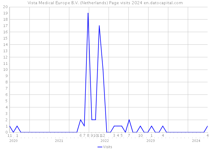 Vista Medical Europe B.V. (Netherlands) Page visits 2024 