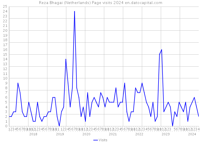 Reza Bhagai (Netherlands) Page visits 2024 
