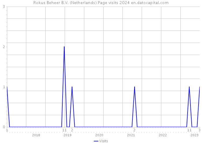 Rokus Beheer B.V. (Netherlands) Page visits 2024 