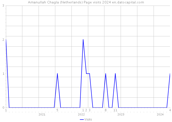 Amanullah Chagla (Netherlands) Page visits 2024 