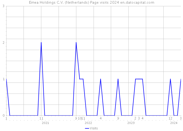 Emea Holdings C.V. (Netherlands) Page visits 2024 