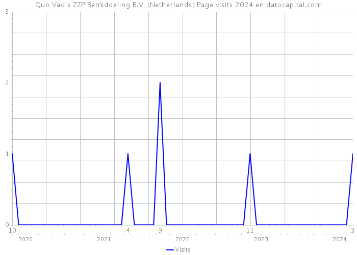 Quo Vadis ZZP Bemiddeling B.V. (Netherlands) Page visits 2024 