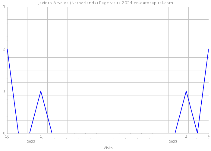 Jacinto Arvelos (Netherlands) Page visits 2024 