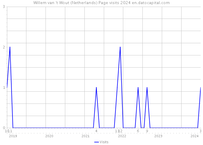 Willem van 't Wout (Netherlands) Page visits 2024 
