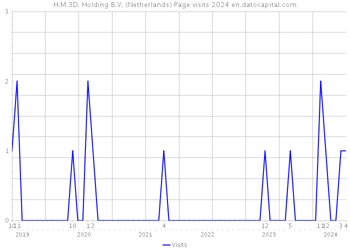 H.M.3D. Holding B.V. (Netherlands) Page visits 2024 